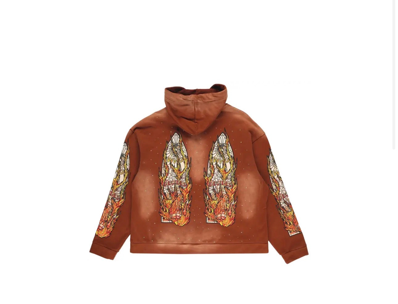 W D W Hoodie sweatshirt RUST