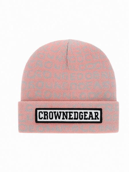 Crowned Gear Beanie Pink