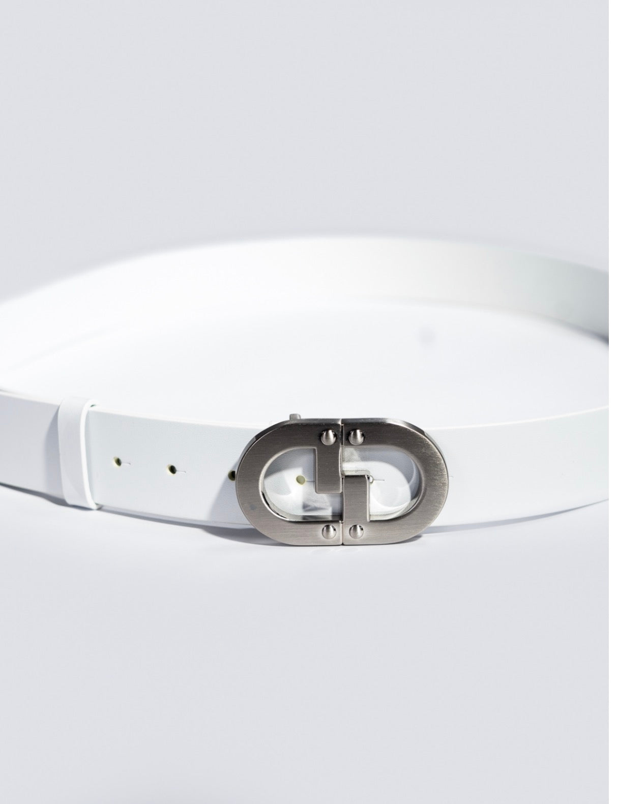 Crowned Gear White/Silver Belt – Swanked