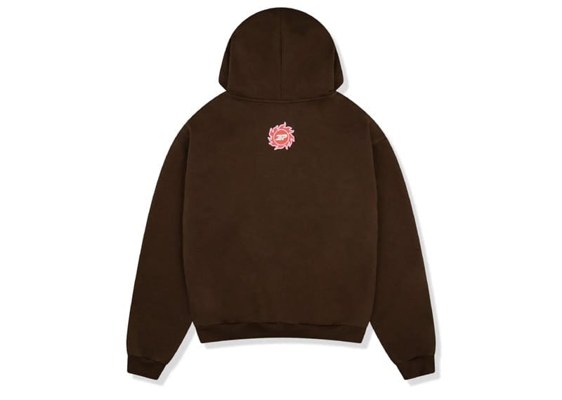 BROKEN PLANET IT STARTS WITH LUV HOODIE MOCHA BROWN