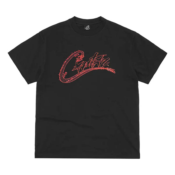Corteiz Dragon Allstarz Tee 'Black/Red'