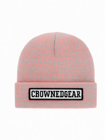 Crowned Gear Beanie Pink