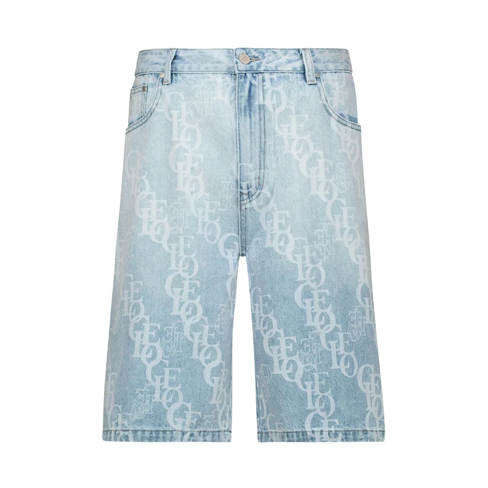 CLEO Classic Gears Monogram Denim Jorts