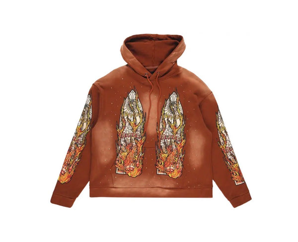W D W Hoodie sweatshirt RUST