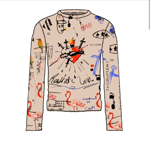 Rager Radiate Love Mesh Top