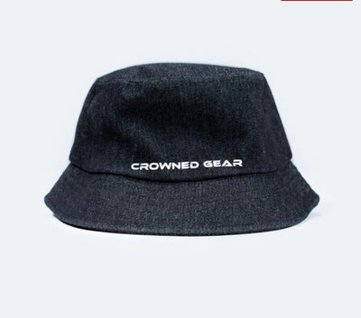 Crowned Gear Black Bucket Hat