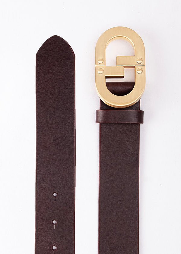 Crowned Gear Brown/Gold Belt