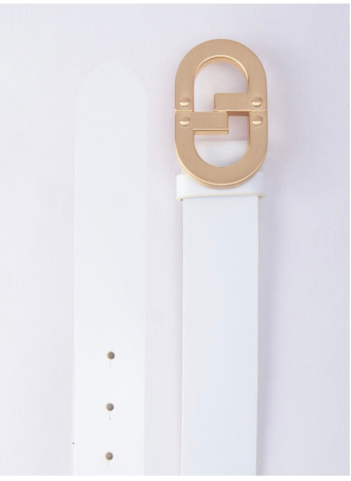 Crowned Gear white/gold belt