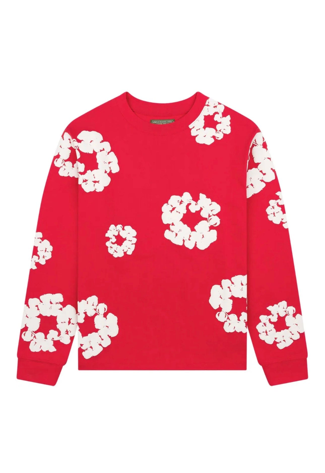 Denim Tears
wreath long sleeve T-shirt Red