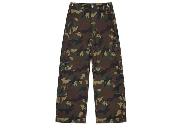 BROKEN PLANET 2-IN-1 RIPSTOP CARGO PANTS CAMO GREEN