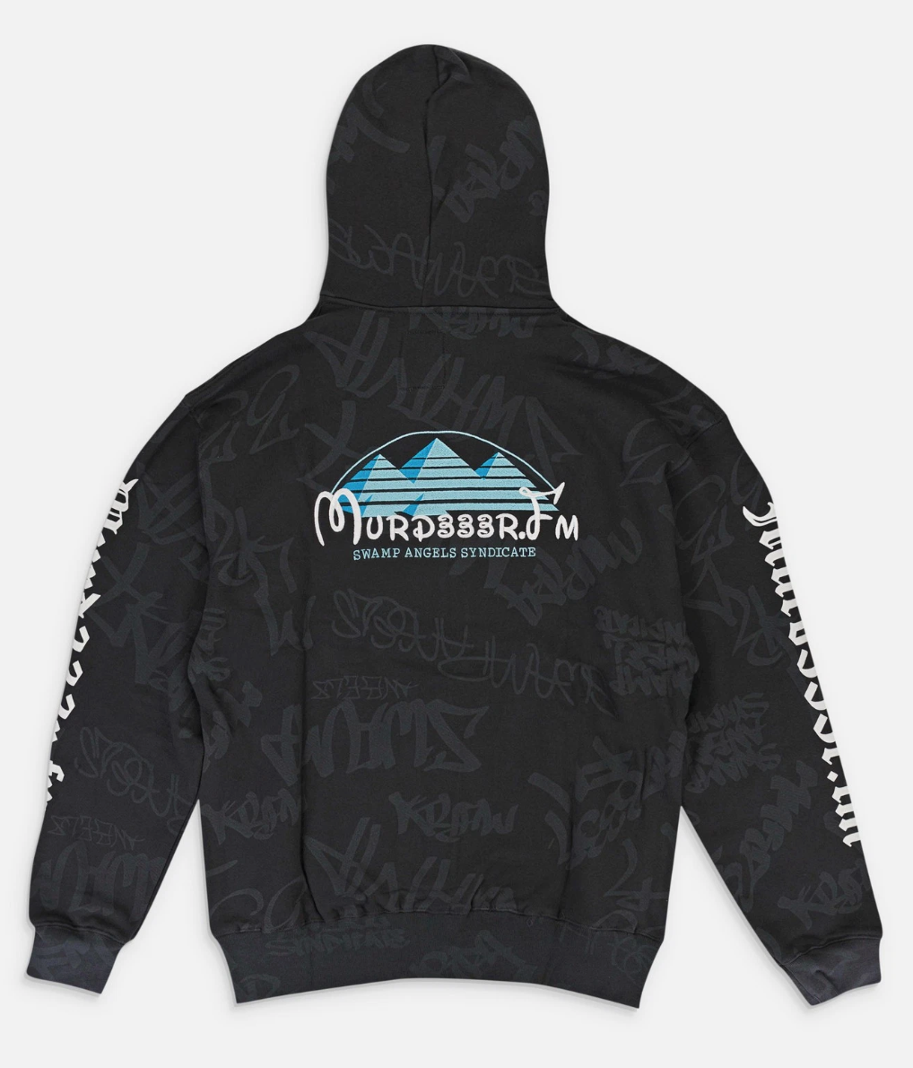 MURD333R.FM BLACK DISN333 HOODIE