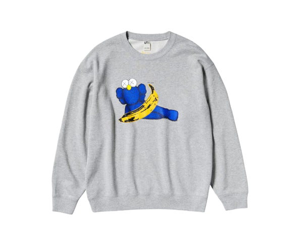 Uniqlo KAWS + Warhol Sweat Long Sleeve Shirt Gray